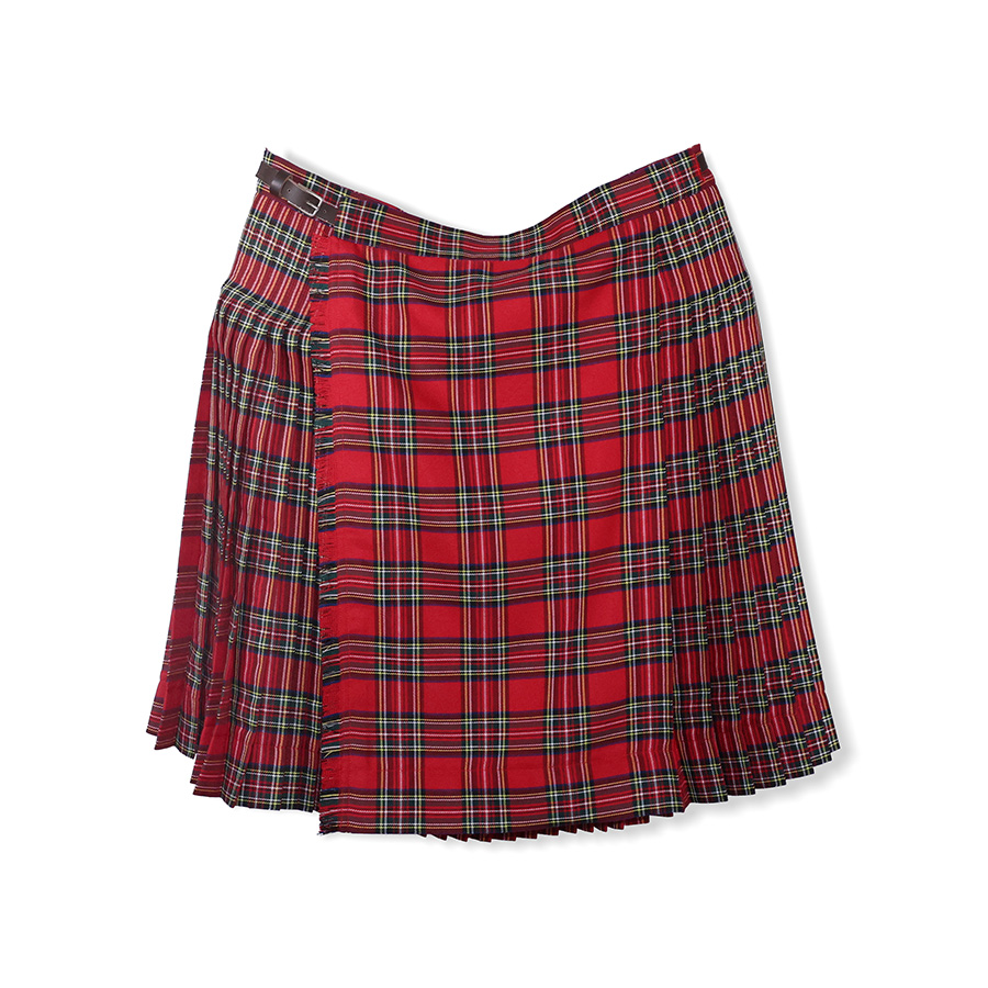 Traditional Bakgatla Troop dress made from tartan fabric