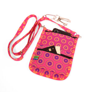 Shweshwe Essential Crossbody Phone Slingbag – Bougainvillea