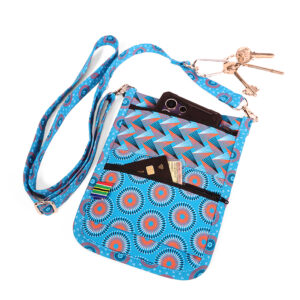 Shweshwe Essential Crossbody Phone Slingbag – Ocean