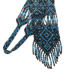 Saphire Blue Long Necklace – Handmade African Jewelry